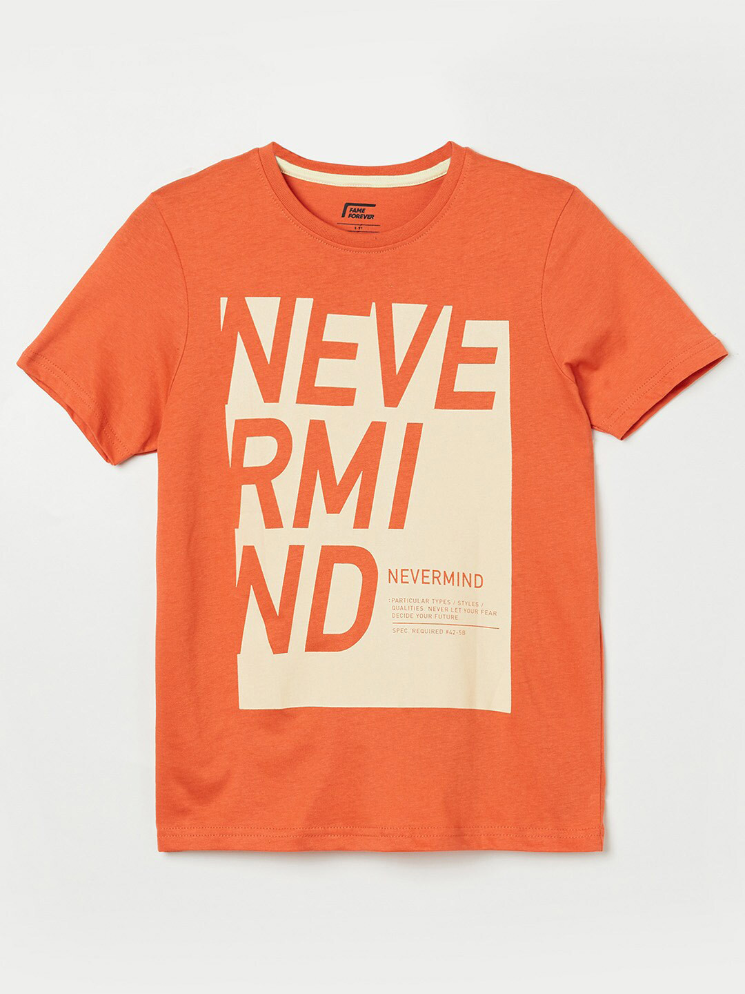 

Fame Forever by Lifestyle Boys Coral Typography Printed T-shirt