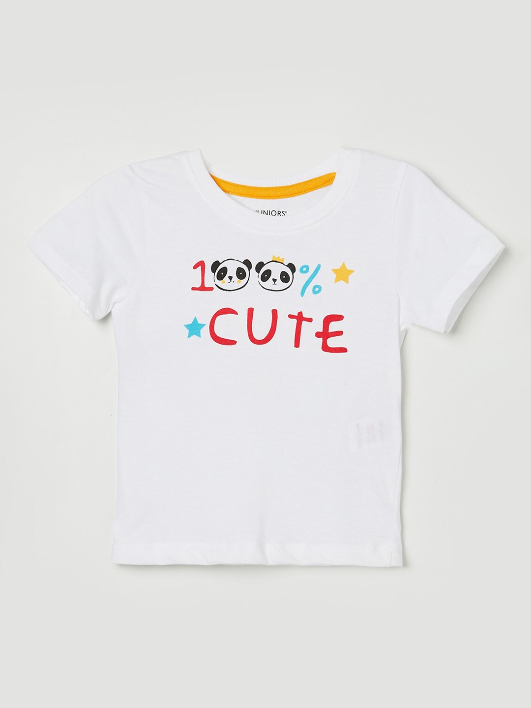 

Juniors by Lifestyle Boys Cream-Coloured Typography Printed T-shirt