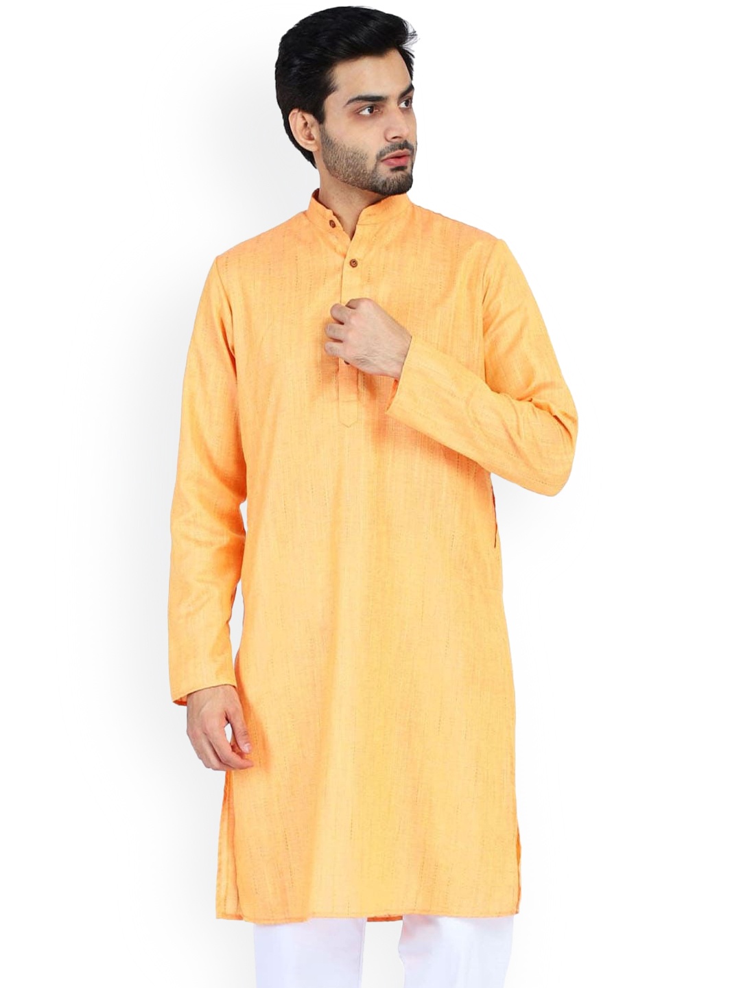 

TAHVO Men Orange Kurta