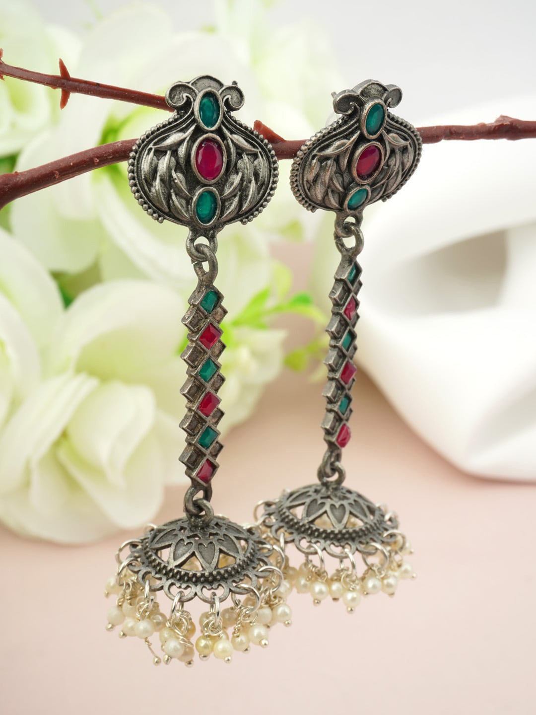 

Urmika Silver-Toned Classic Ear Cuff Earrings