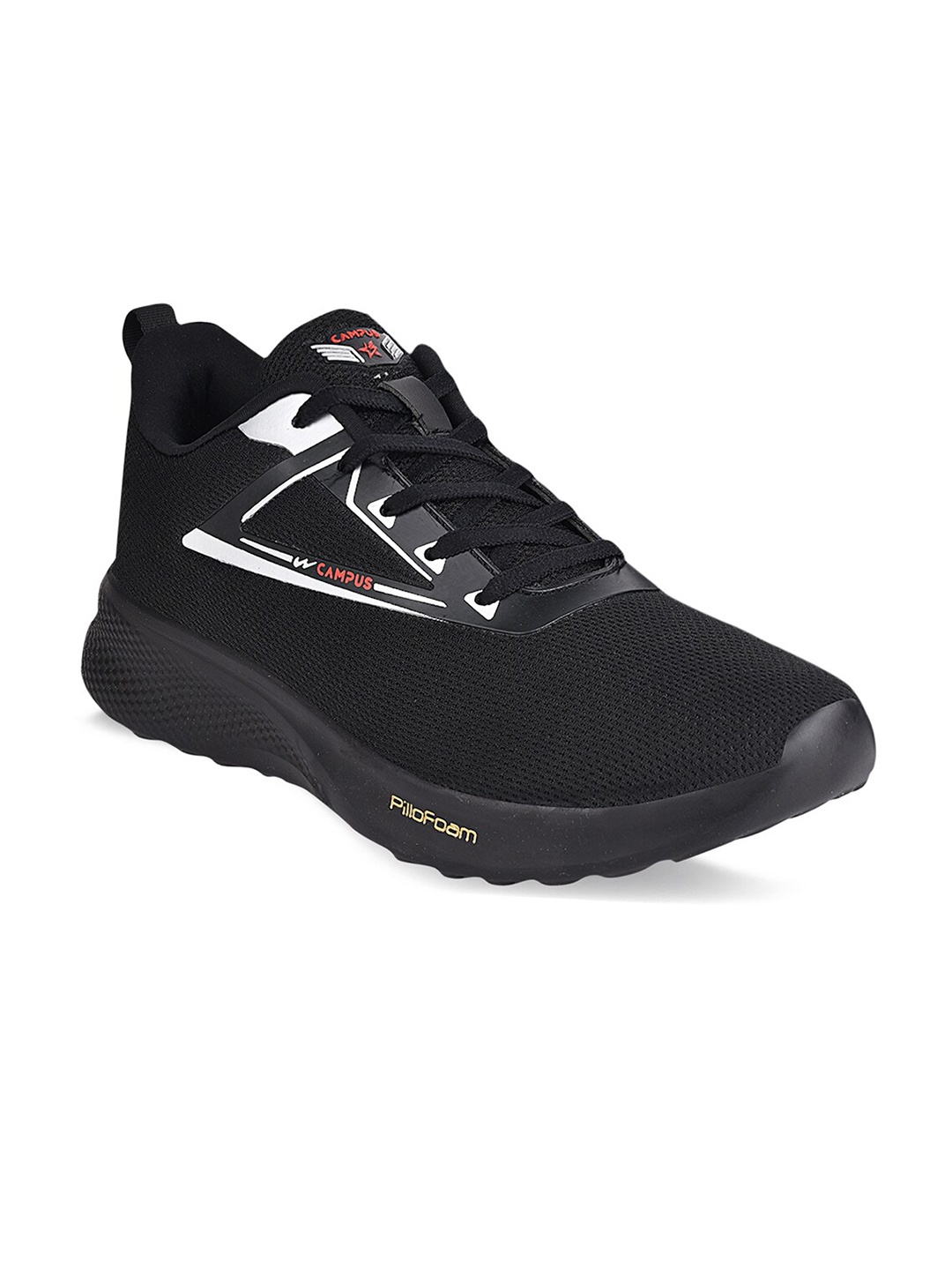 

Campus Men Black Mesh Running Shoes