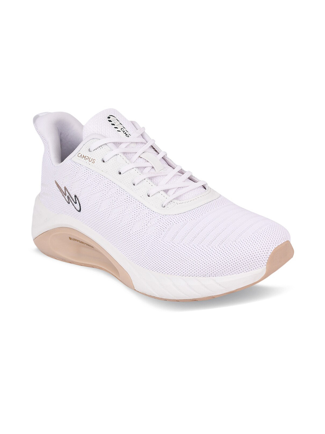 

Campus Men White Mesh Running Shoes