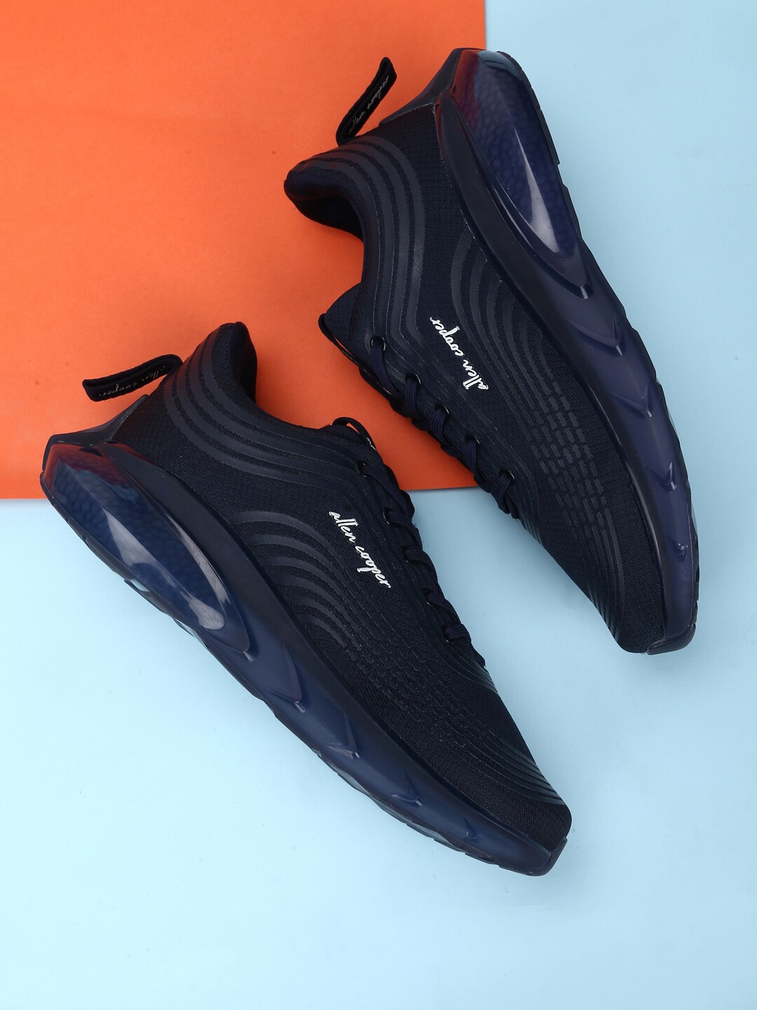 

Allen Cooper Men Navy Blue Mesh Running Non-Marking Shoes