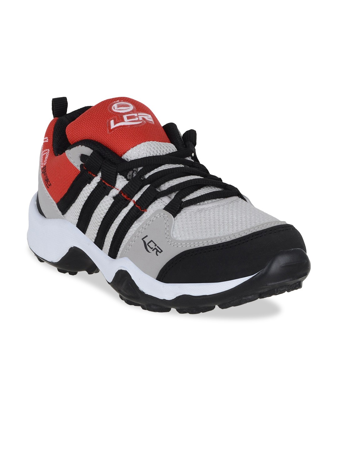 

Lancer Unisex Kids Grey Melange Mesh Running Non-Marking Shoes