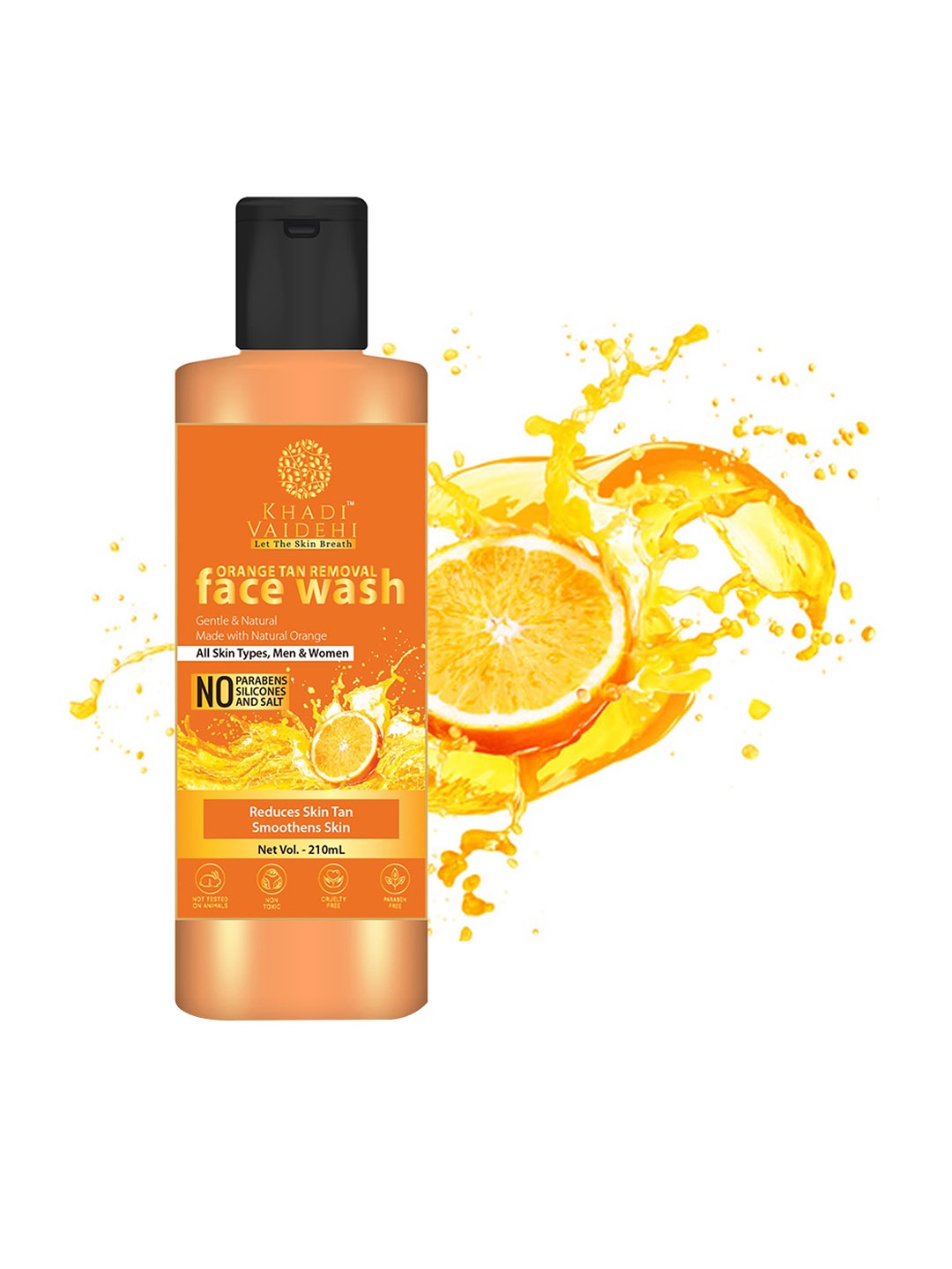 

Khadi Vaidehi No Parabens Orange Tan Removal Face Wash - 210 ml