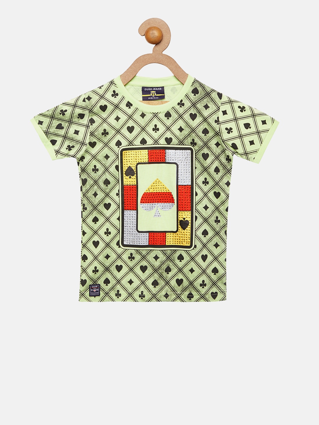

Duke Boys Green Printed Round Neck T-shirt