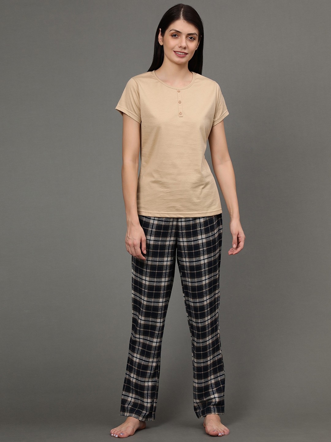 

BStories Women Beige Night suit