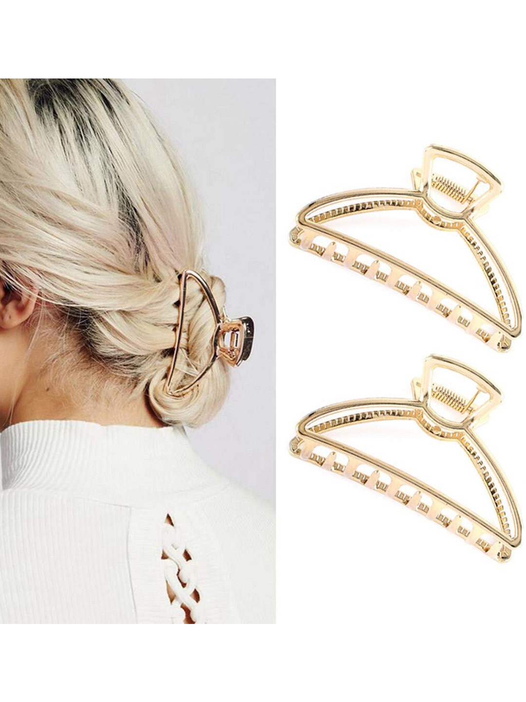 

VAGHBHATT Women Gold-Toned Claw Clip