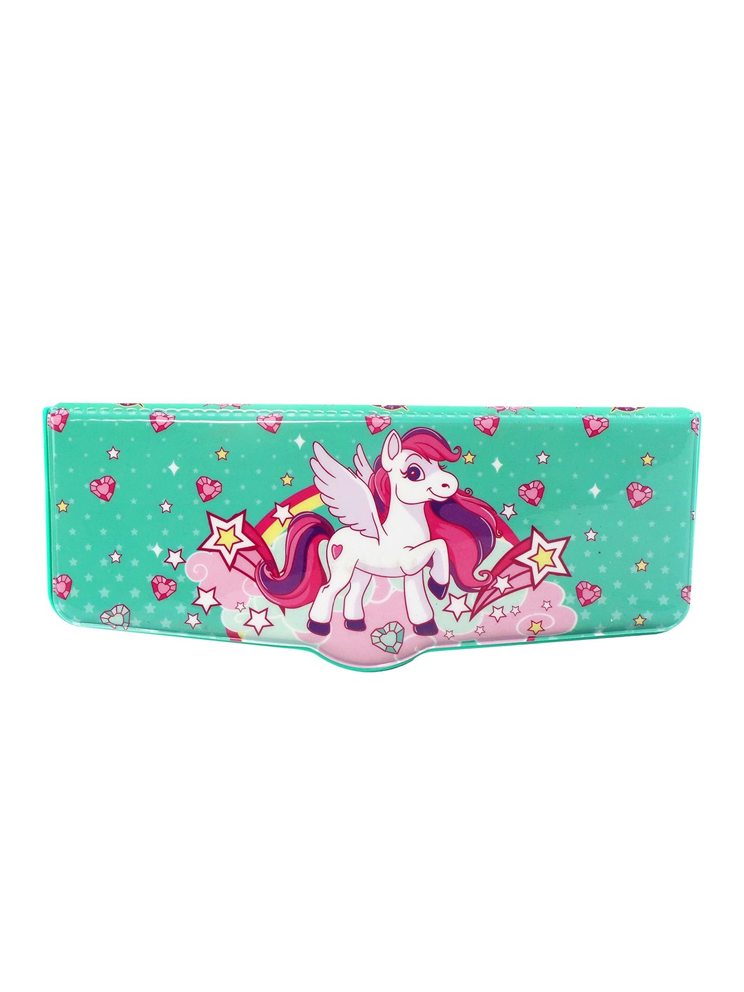 

Smily Kiddos Kids Green Star Unicorn Printed Pop Out Pencil Box