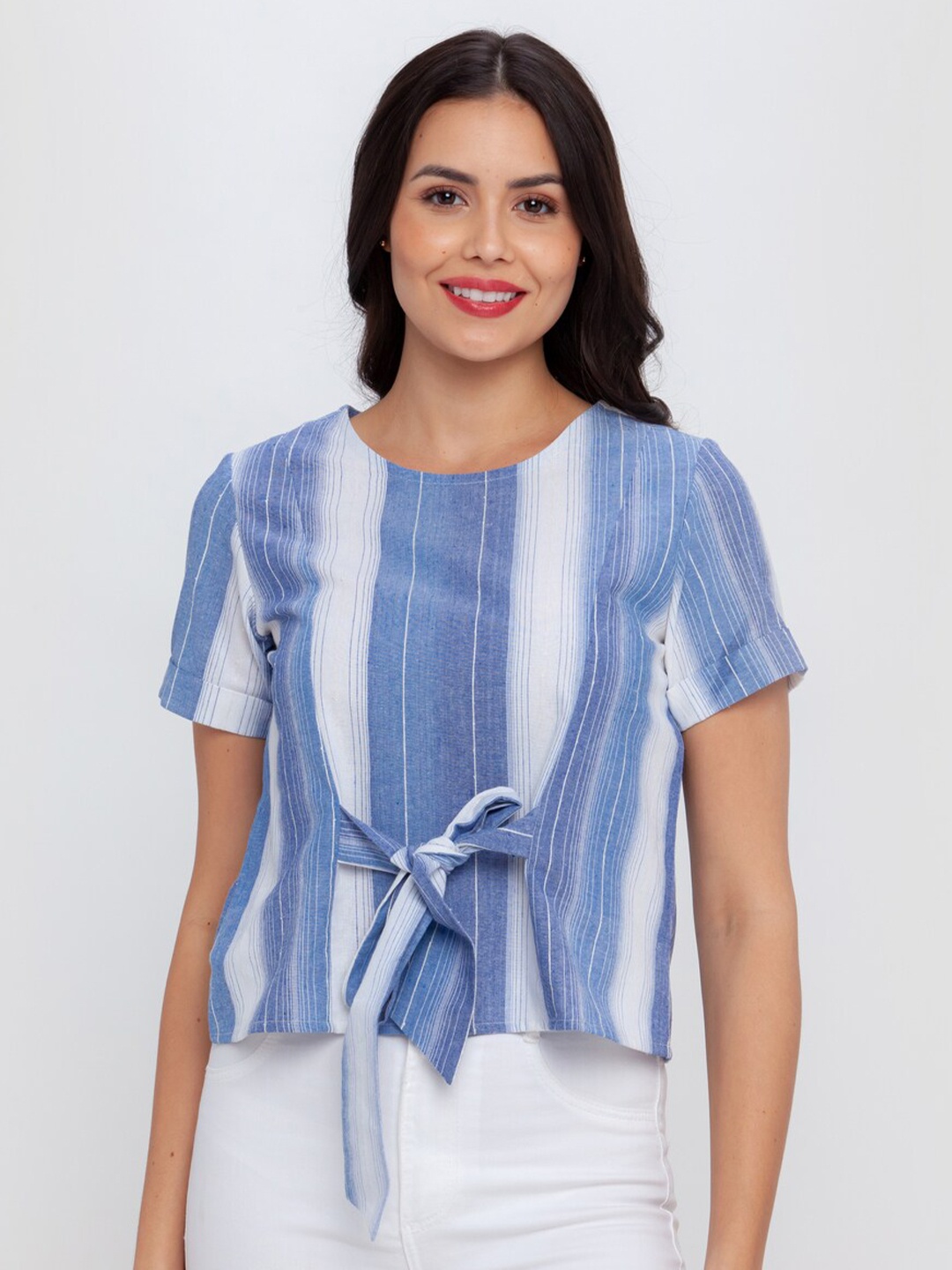 

Zink London Blue Striped Top