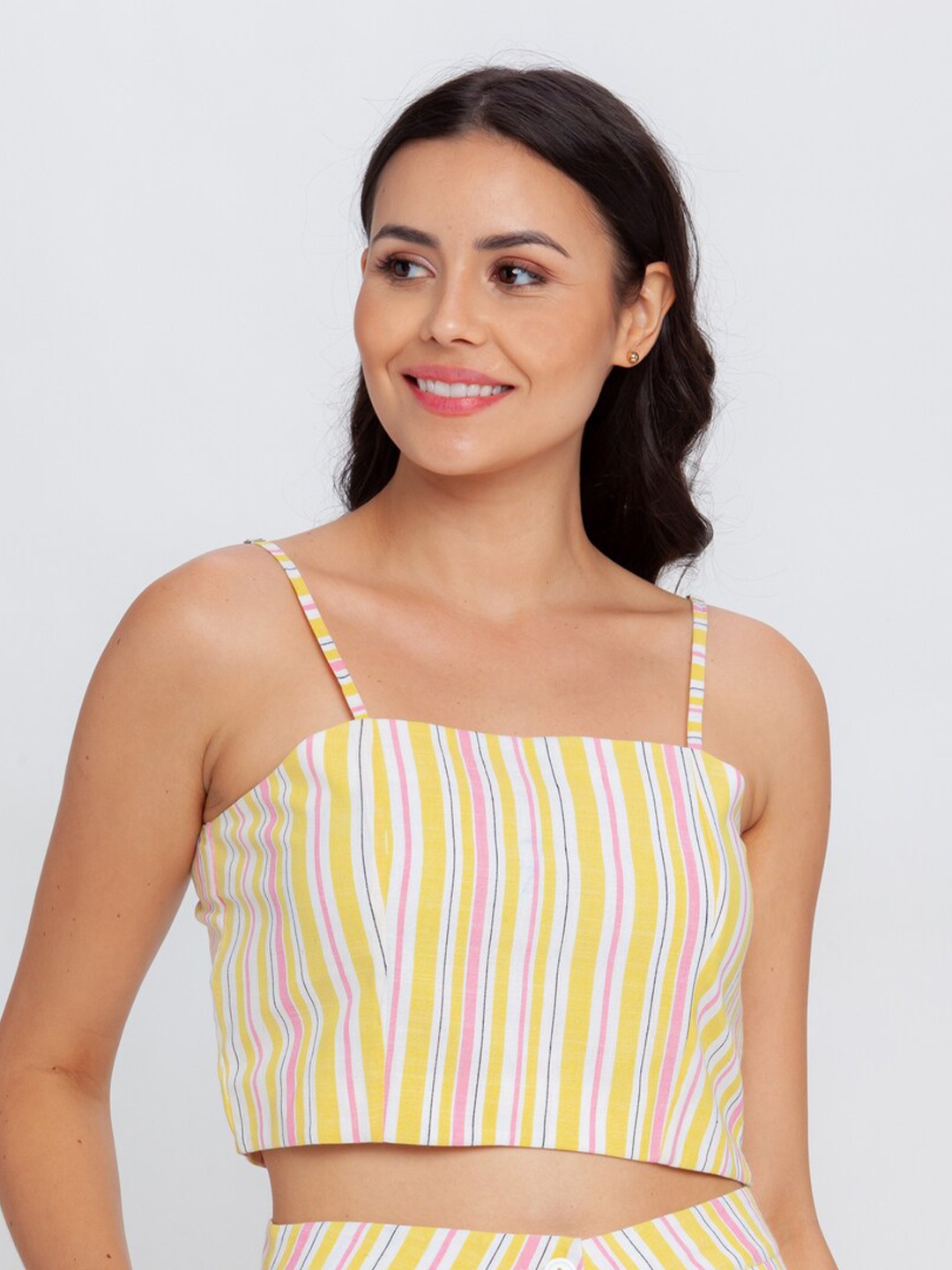 

Zink London Yellow Striped Top