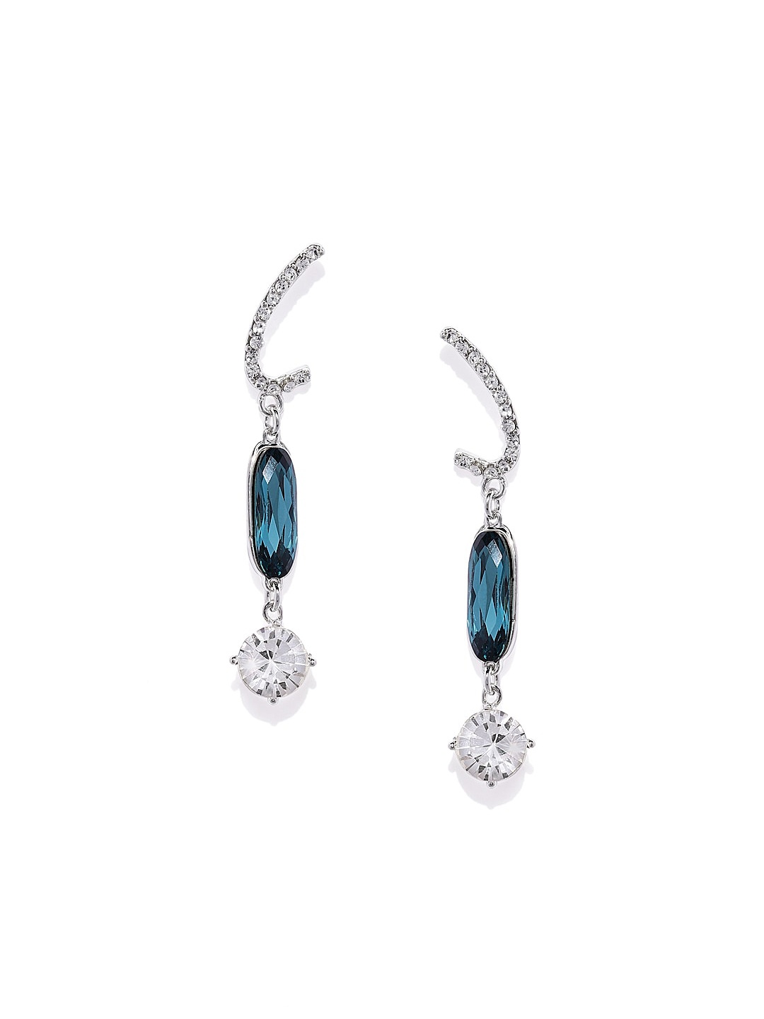 

Mahi Blue Contemporary Drop Earrings