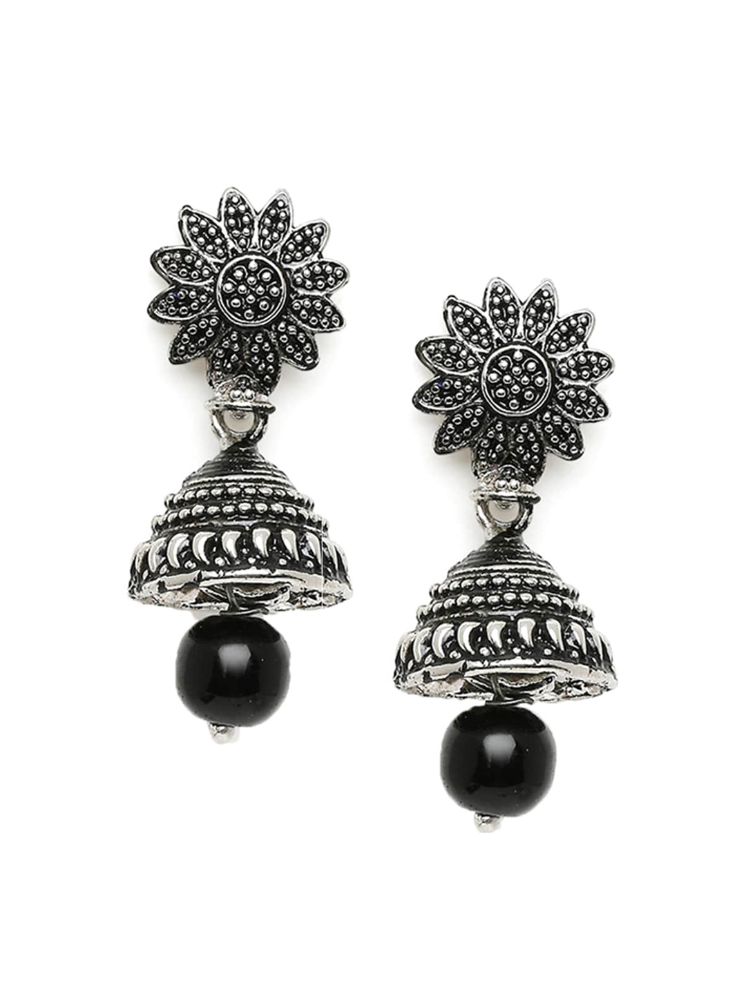 

Mahi Black Contemporary Jhumkas Earrings