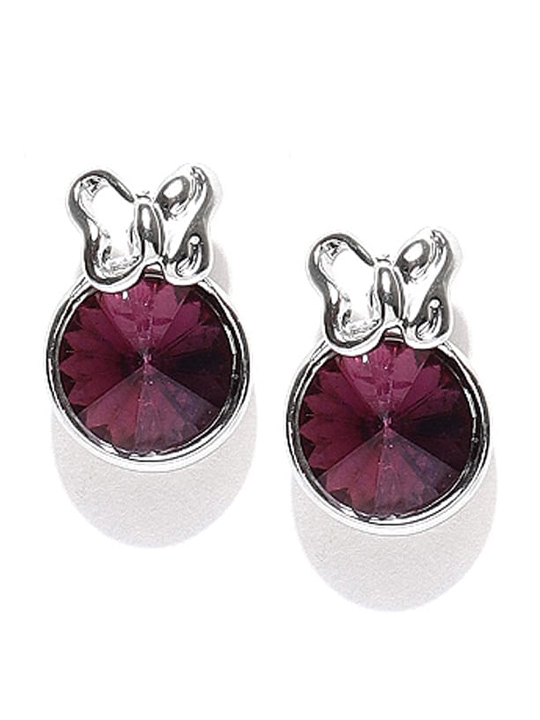 

Mahi Purple Contemporary Studs Earrings