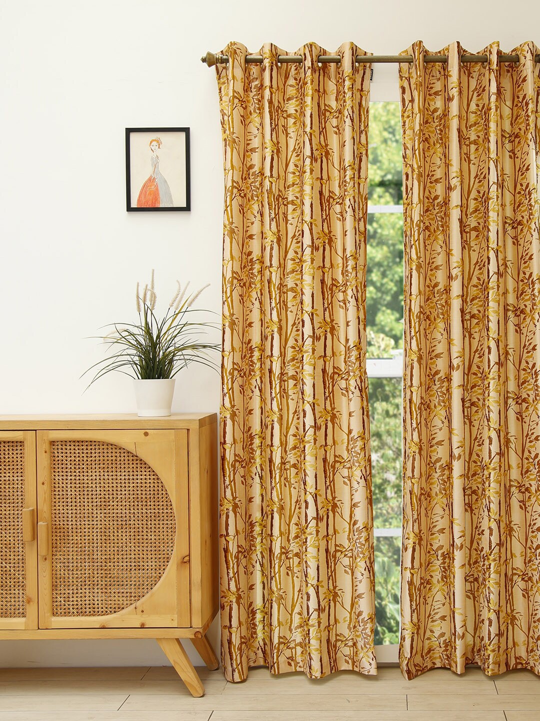 

Ariana Gold-Toned & Brown Ethnic Motifs Door Curtain