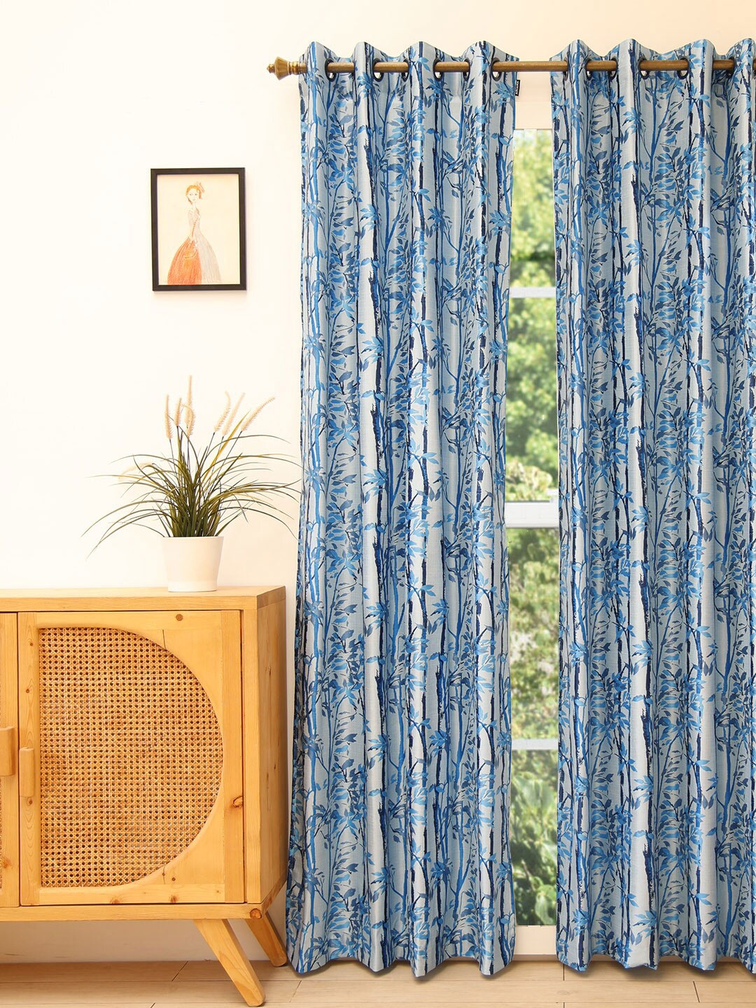 

Ariana Blue Ethnic Motifs Long Door Curtain
