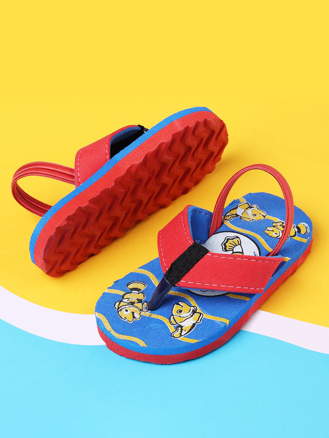 

CHiU Unisex Kids Blue Printed Slip-On Sneakers