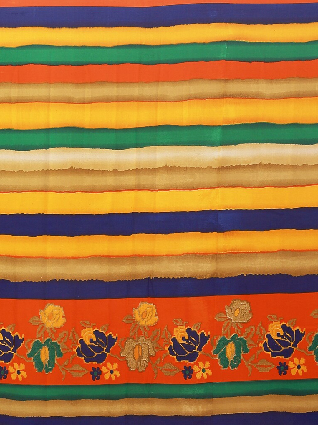 

Florence Maroon & Blue Pure Georgette Saree