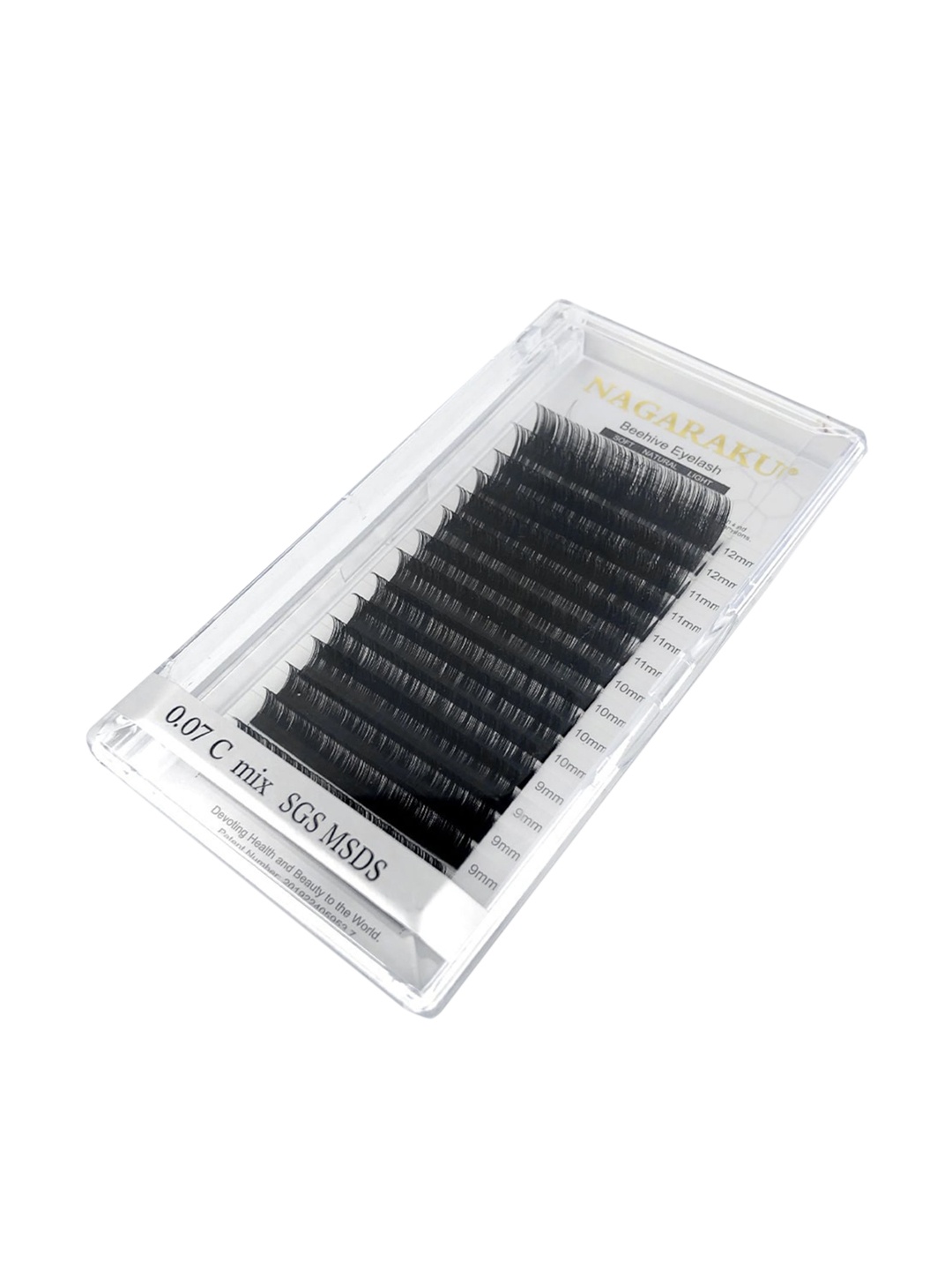 

NAGARAKU Laser Beehive Longer Lasting 16 Rows Eyelash Extension - Curl C, Black