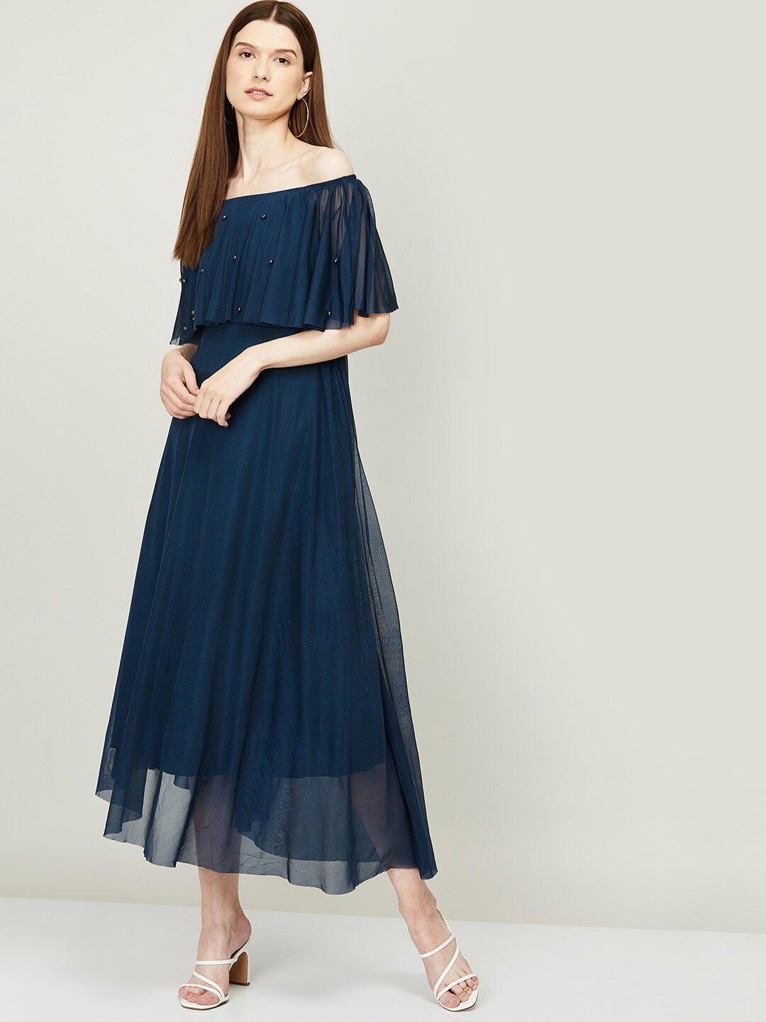 

CODE by Lifestyle Blue Off-Shoulder Maxi Dress