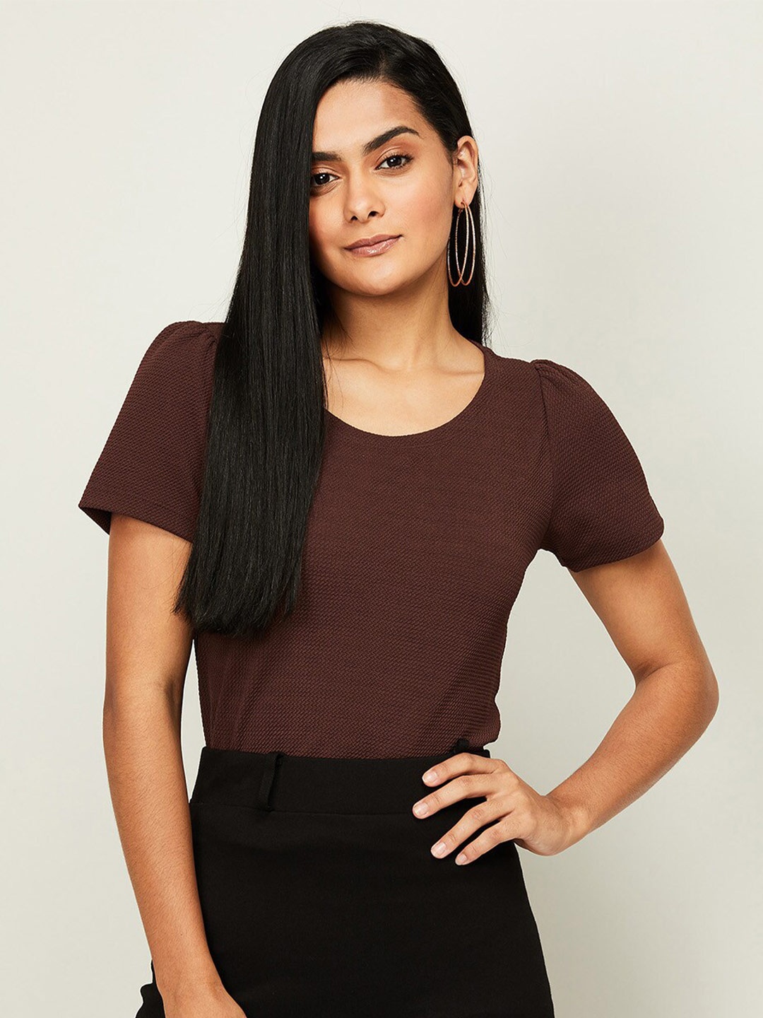 

CODE by Lifestyle Women Brown Solid Top