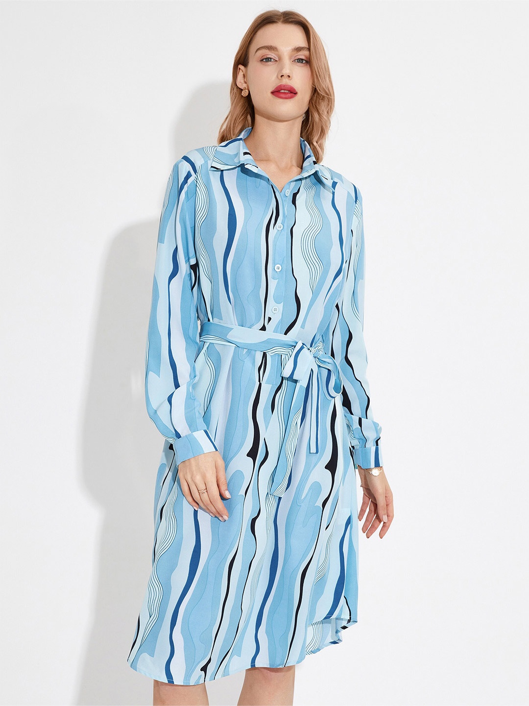 

URBANIC Blue Shirt Dress