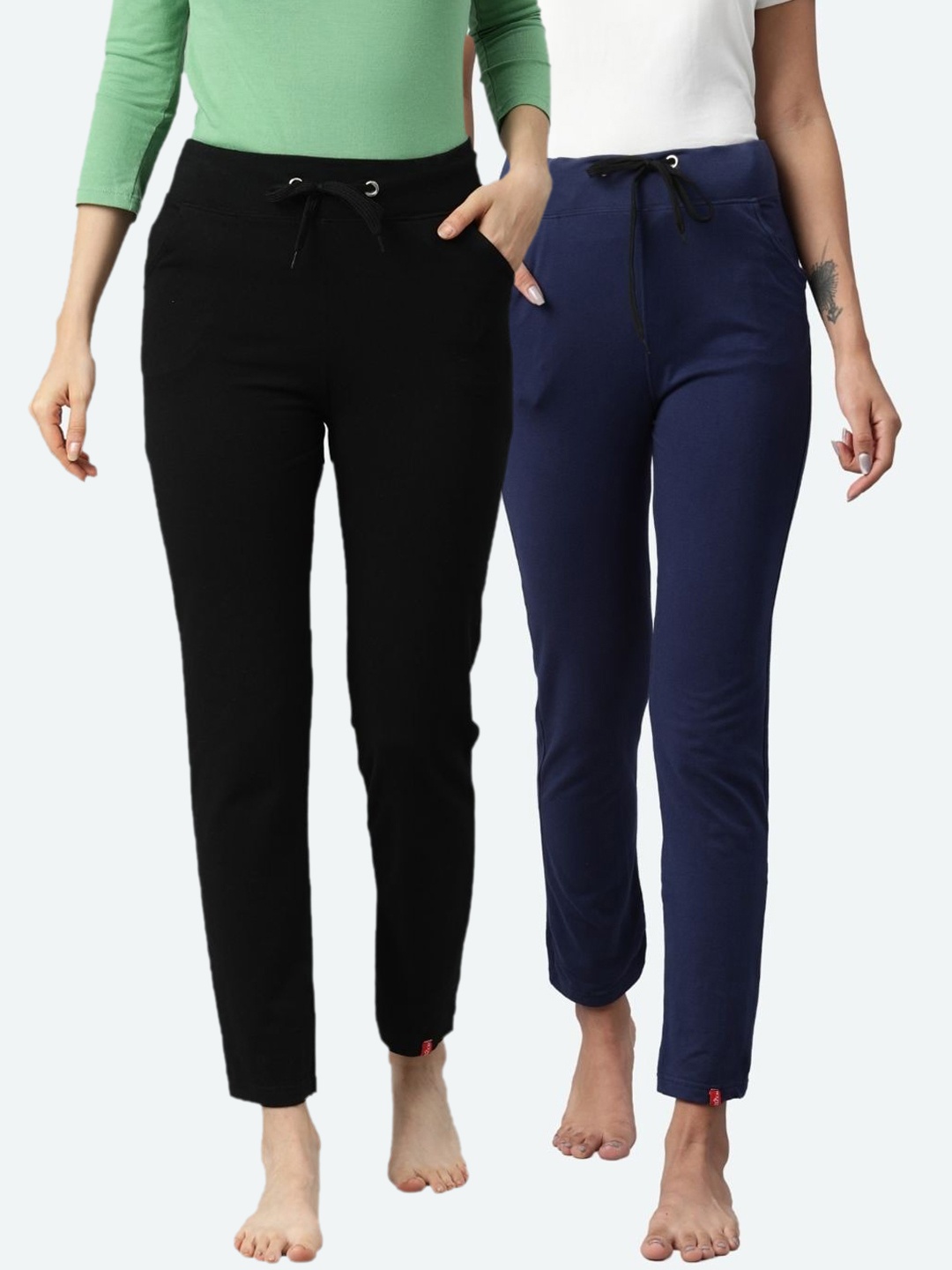 

NOT YET by us Women Black Lounge Pants