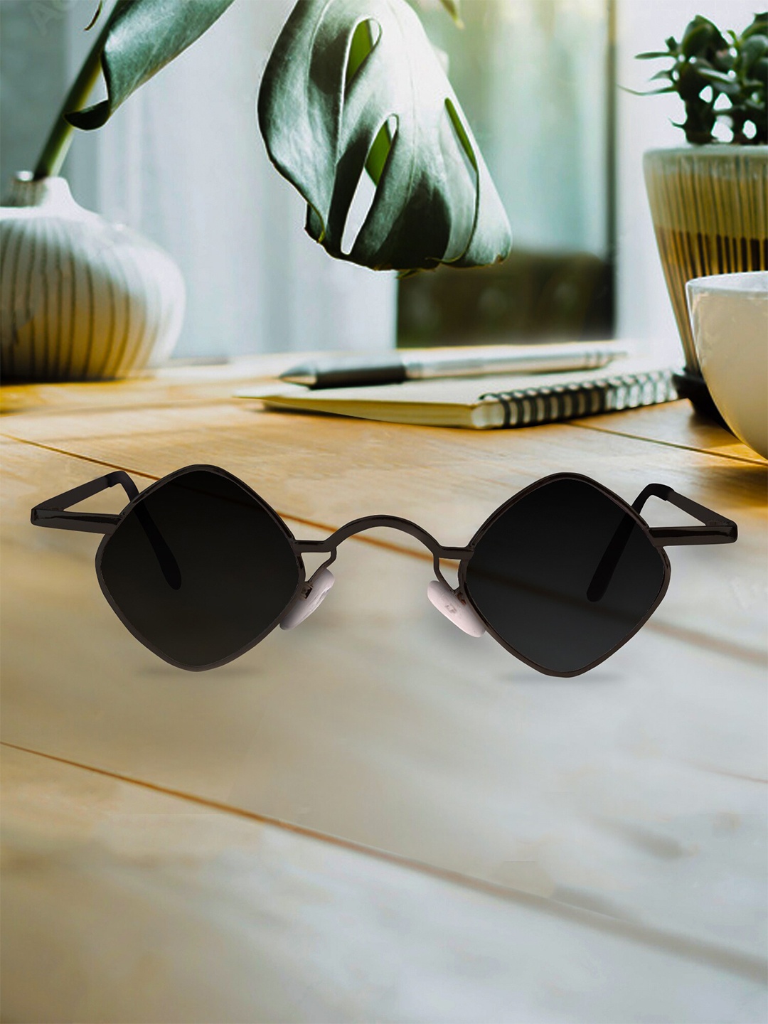 

Spiky Unisex Kids Black Lens & Black Rectangle Sunglasses with UV Protected Lens