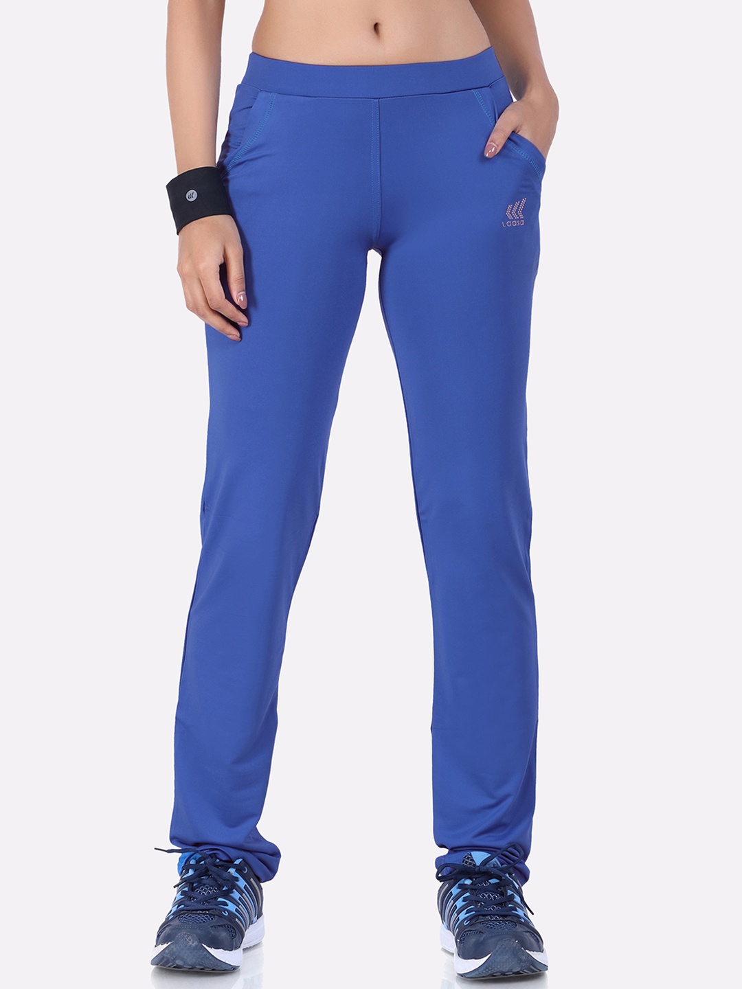 

LAASA SPORTS Women Blue Solid Track Pants