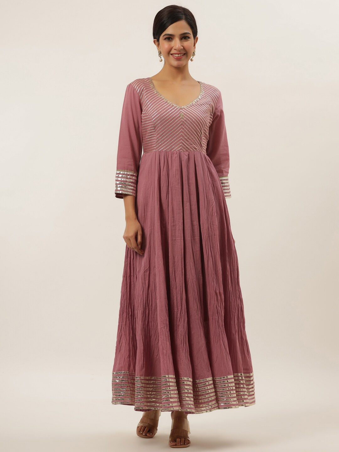 

Yufta Purple Ethnic Maxi Dress