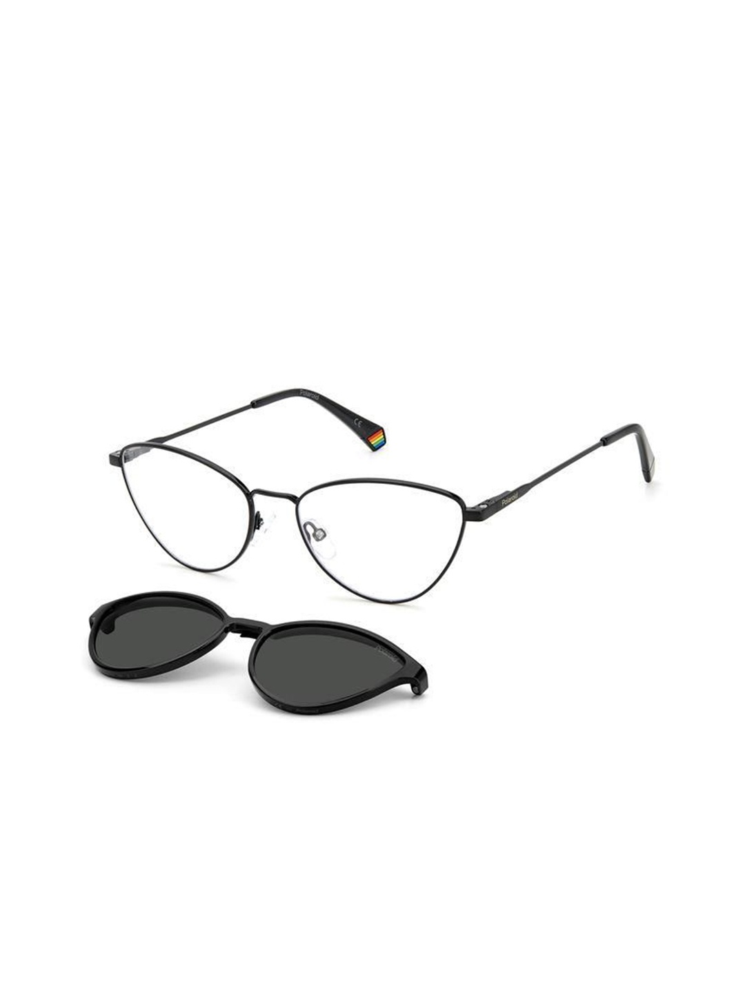 

Polaroid Unisex Grey Lens & Black Oversized Sunglasses with Polarised and UV Protected Lens