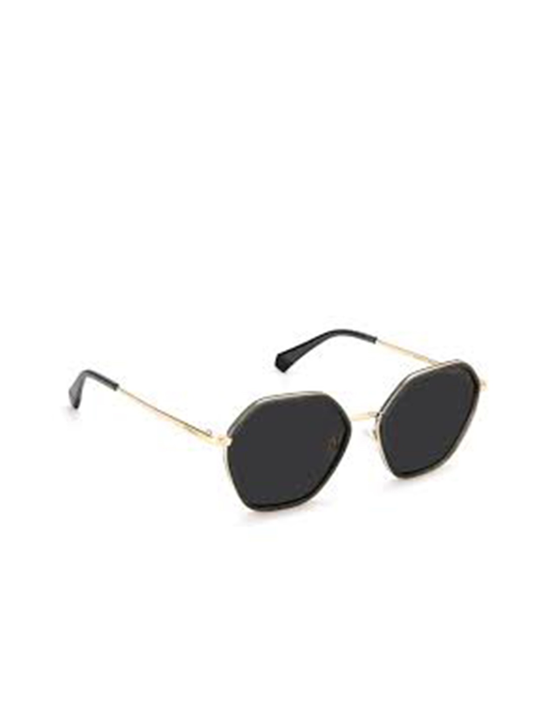 

Polaroid Unisex Grey Lens & Gold-Toned Round Sunglasses with Polarised and UV Protected Lens