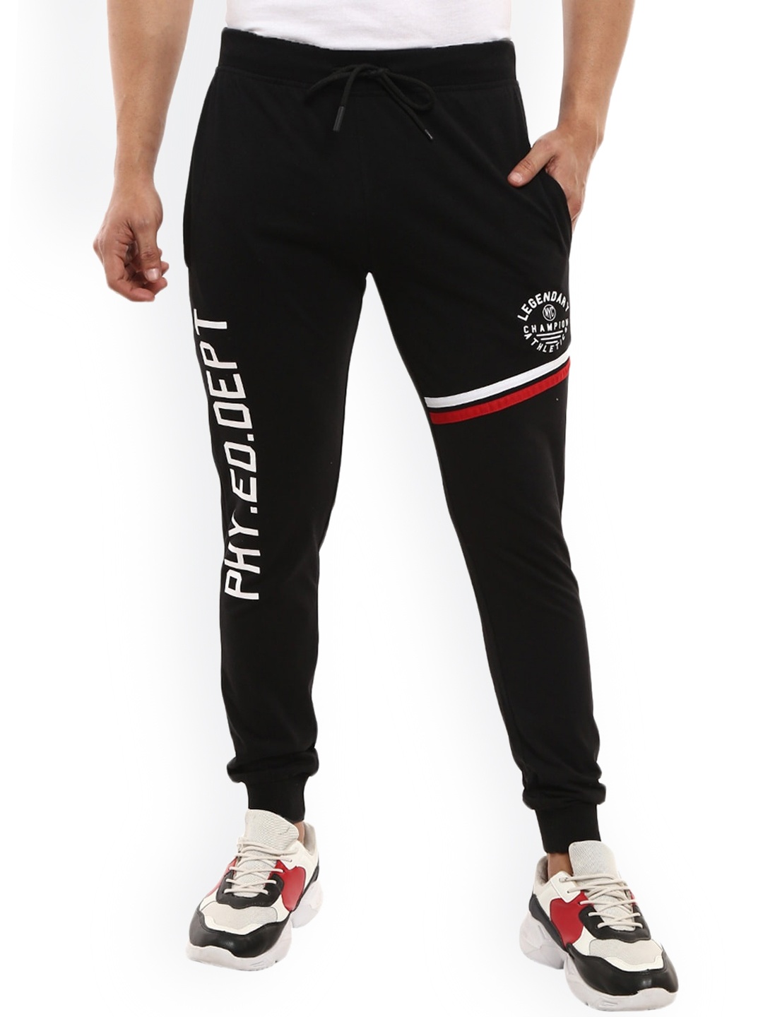 

V-Mart Men Black Printed Joggers