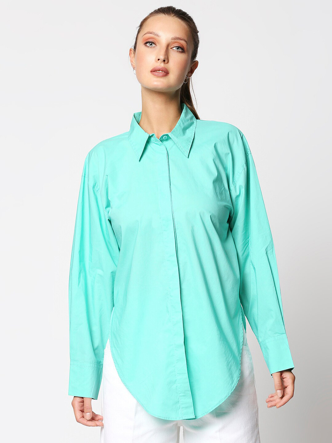 

Remanika Women Green Comfort Casual Shirt