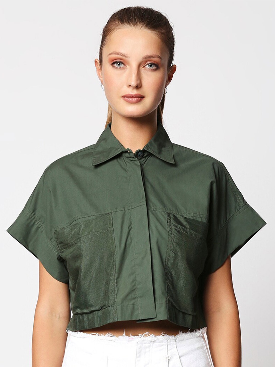 

Remanika Women Green Comfort Casual Shirt