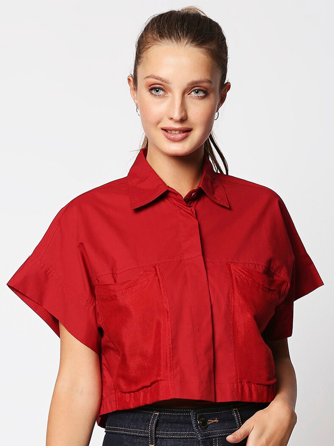 

Remanika Women Red Comfort Casual Shirt