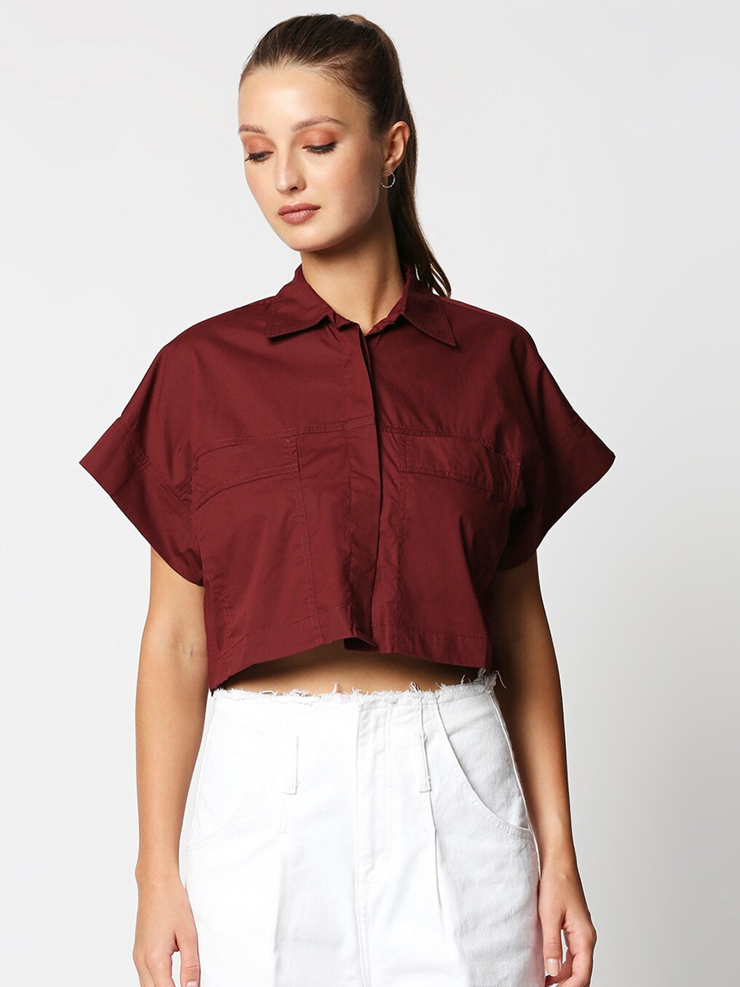 

Remanika Women Maroon Comfort Casual Shirt