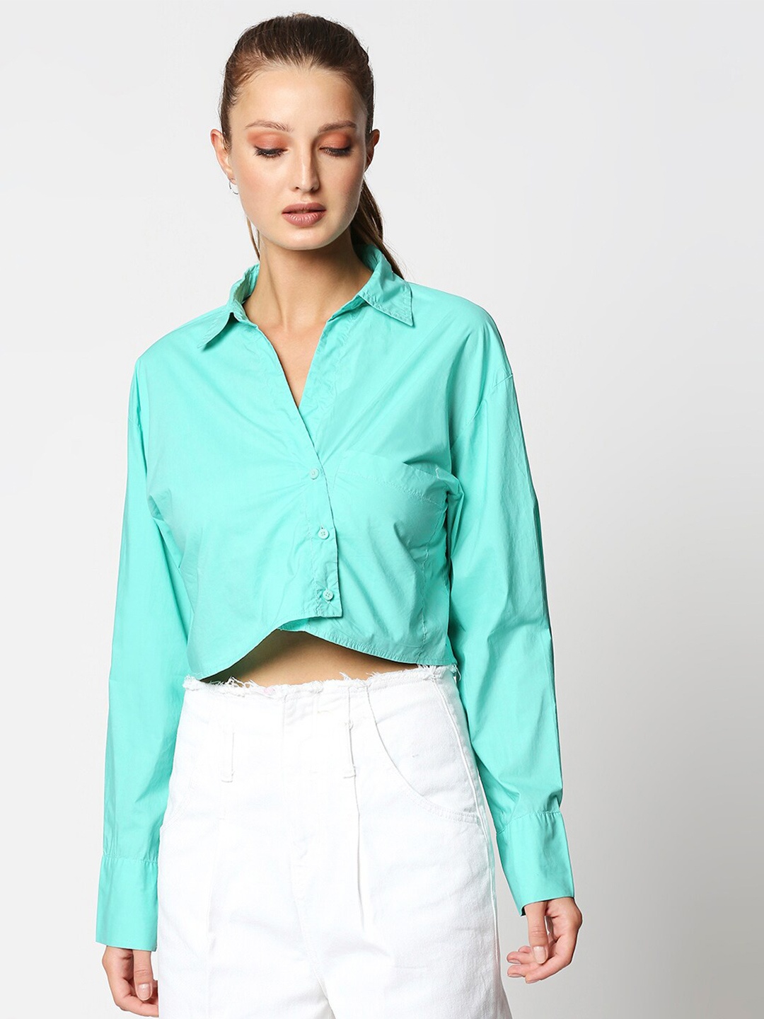 

Remanika Women Green Comfort Casual Shirt