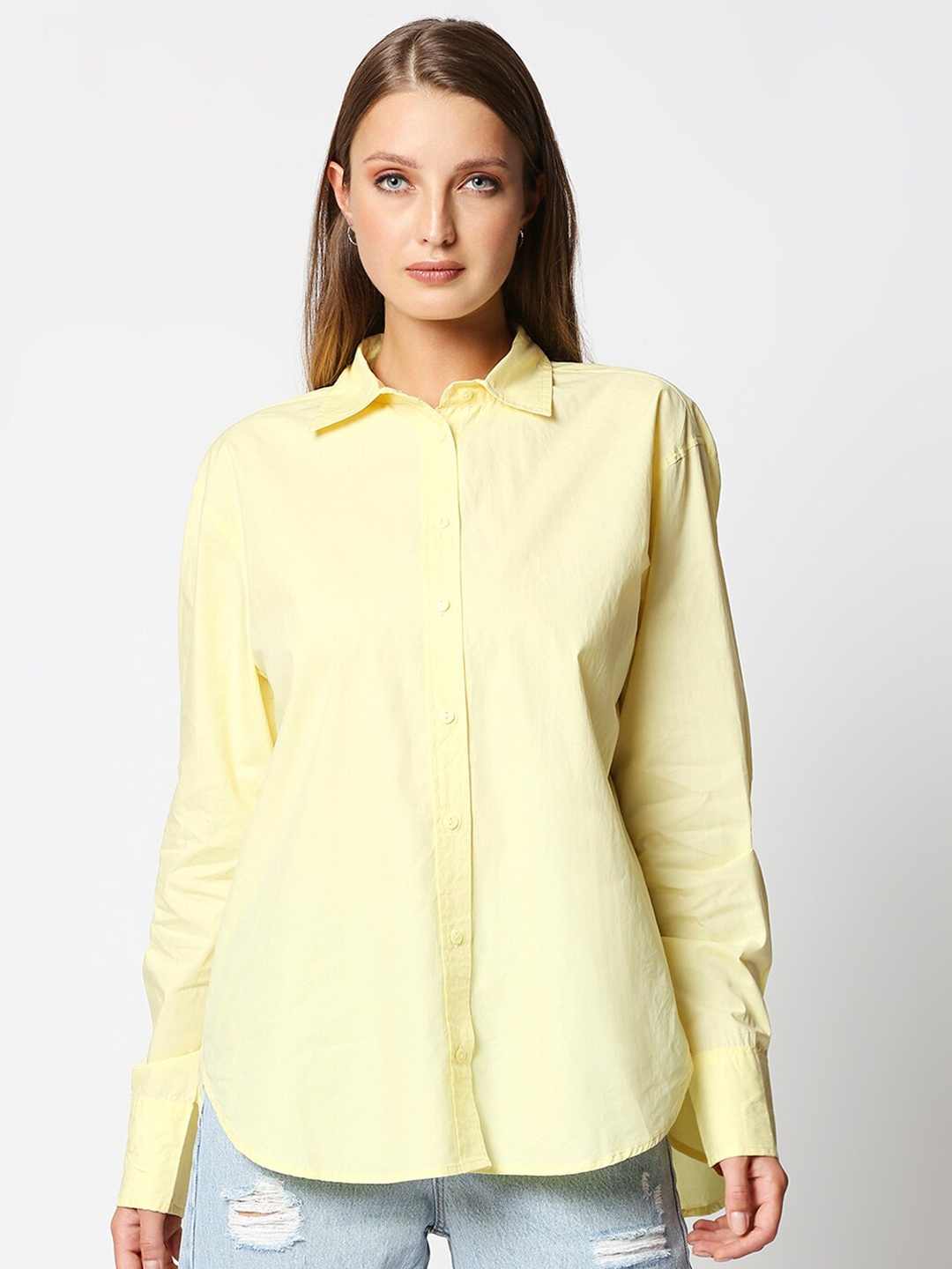 

Remanika Women Yellow Comfort Casual Shirt