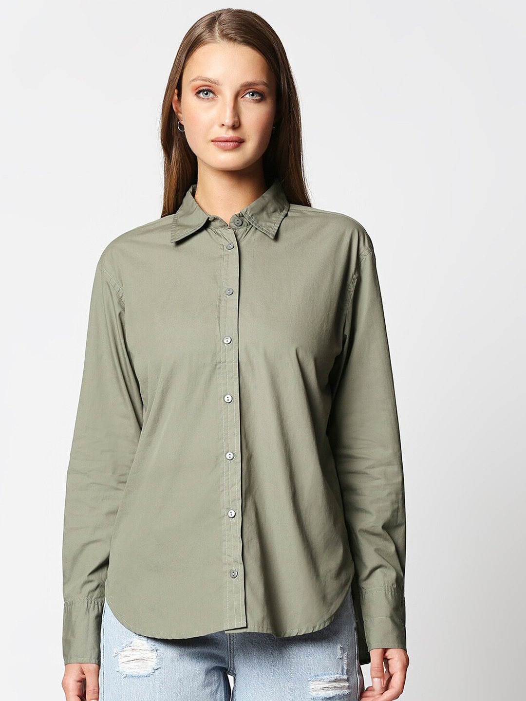 

Remanika Women Green Comfort Casual Shirt