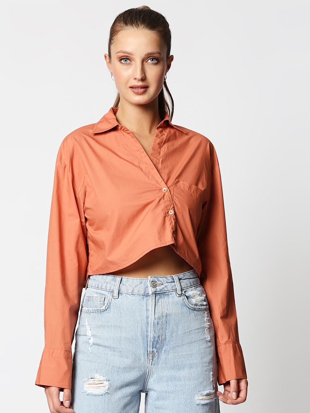 

Remanika Women Rust Comfort Casual Shirt
