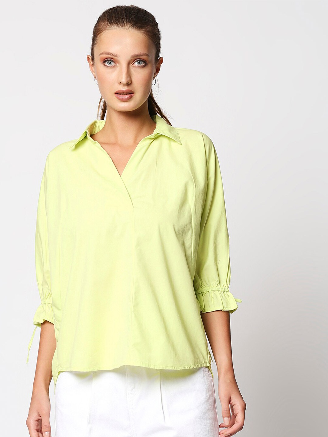 

Remanika Women Green Comfort Casual Shirt