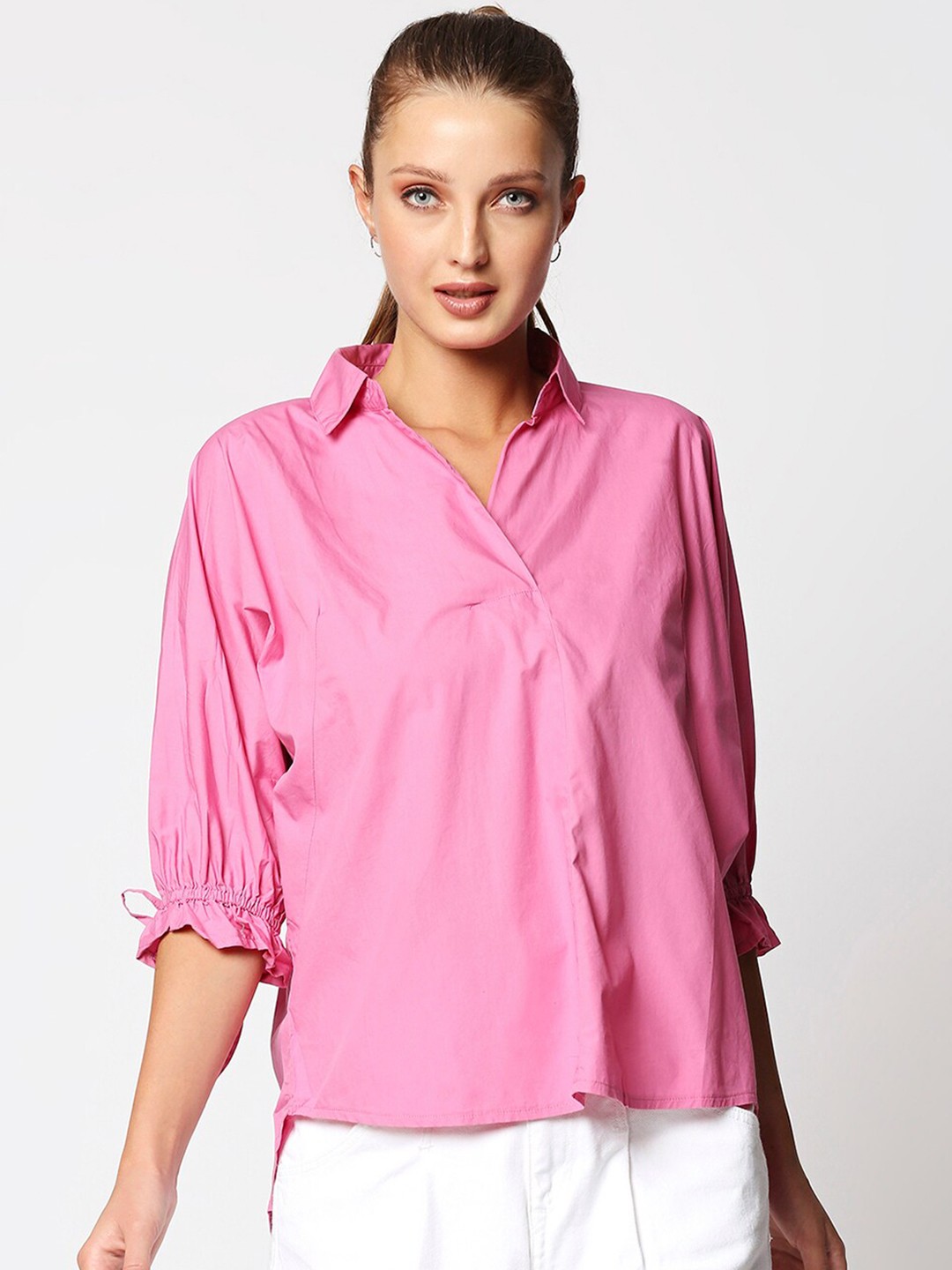 

Remanika Women Pink Comfort Casual Shirt