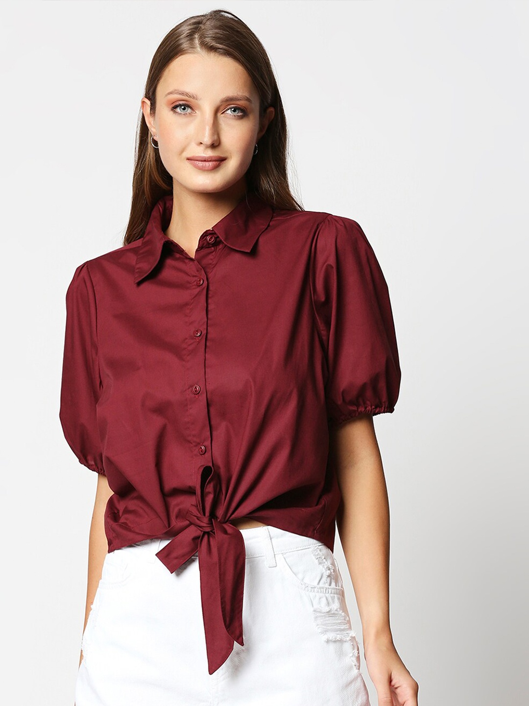 

Remanika Women Red Comfort Casual Shirt