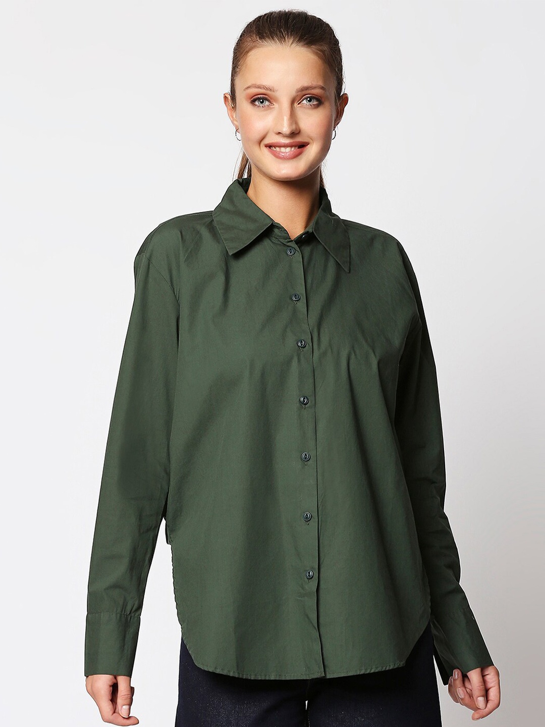 

Remanika Women Green Comfort Casual Shirt