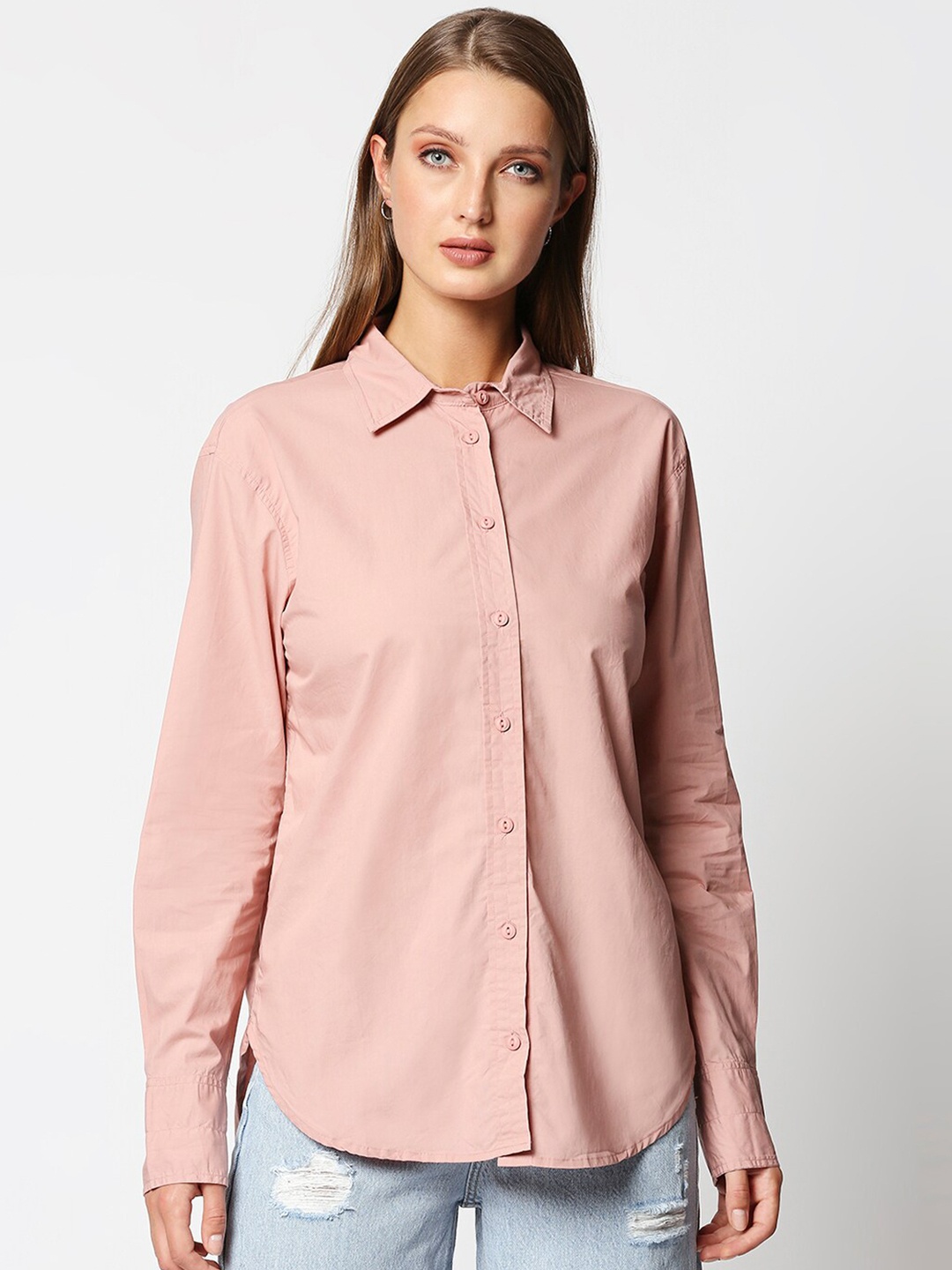 

Remanika Women Pink Comfort Casual Shirt