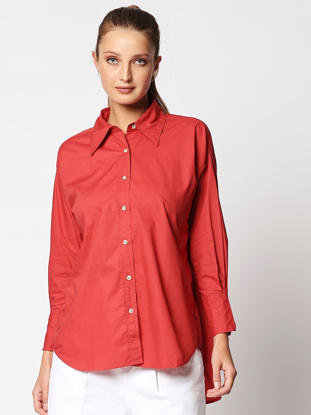 

Remanika Women Red Comfort Casual Shirt