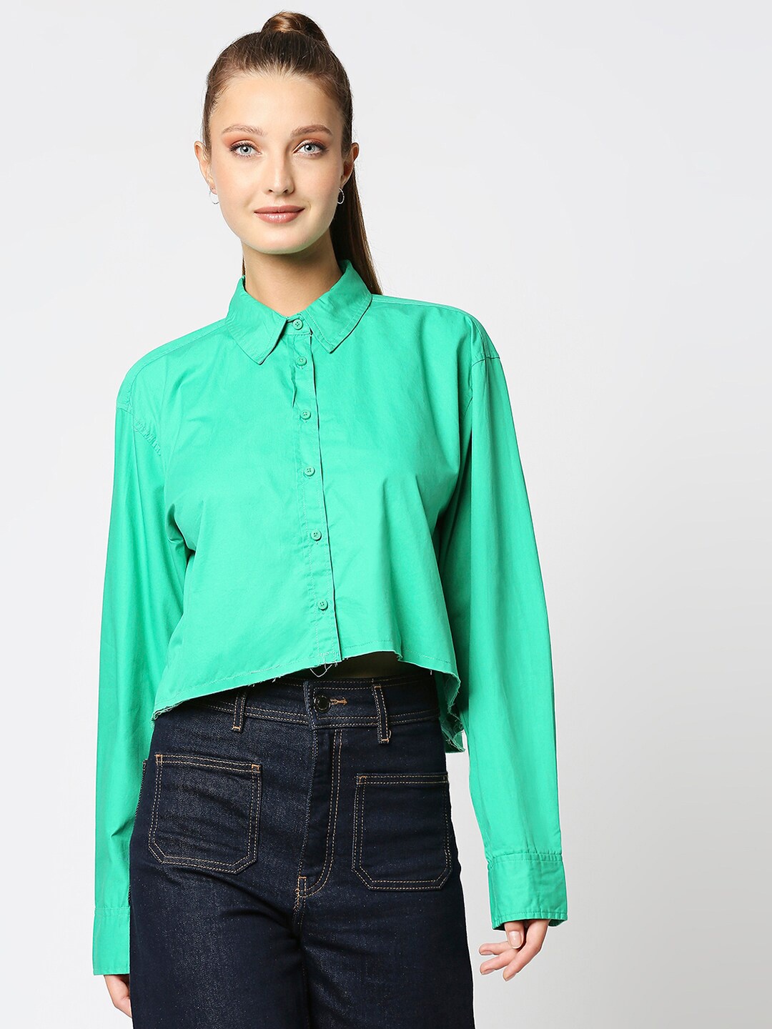 

Remanika Women Green Comfort Casual Shirt