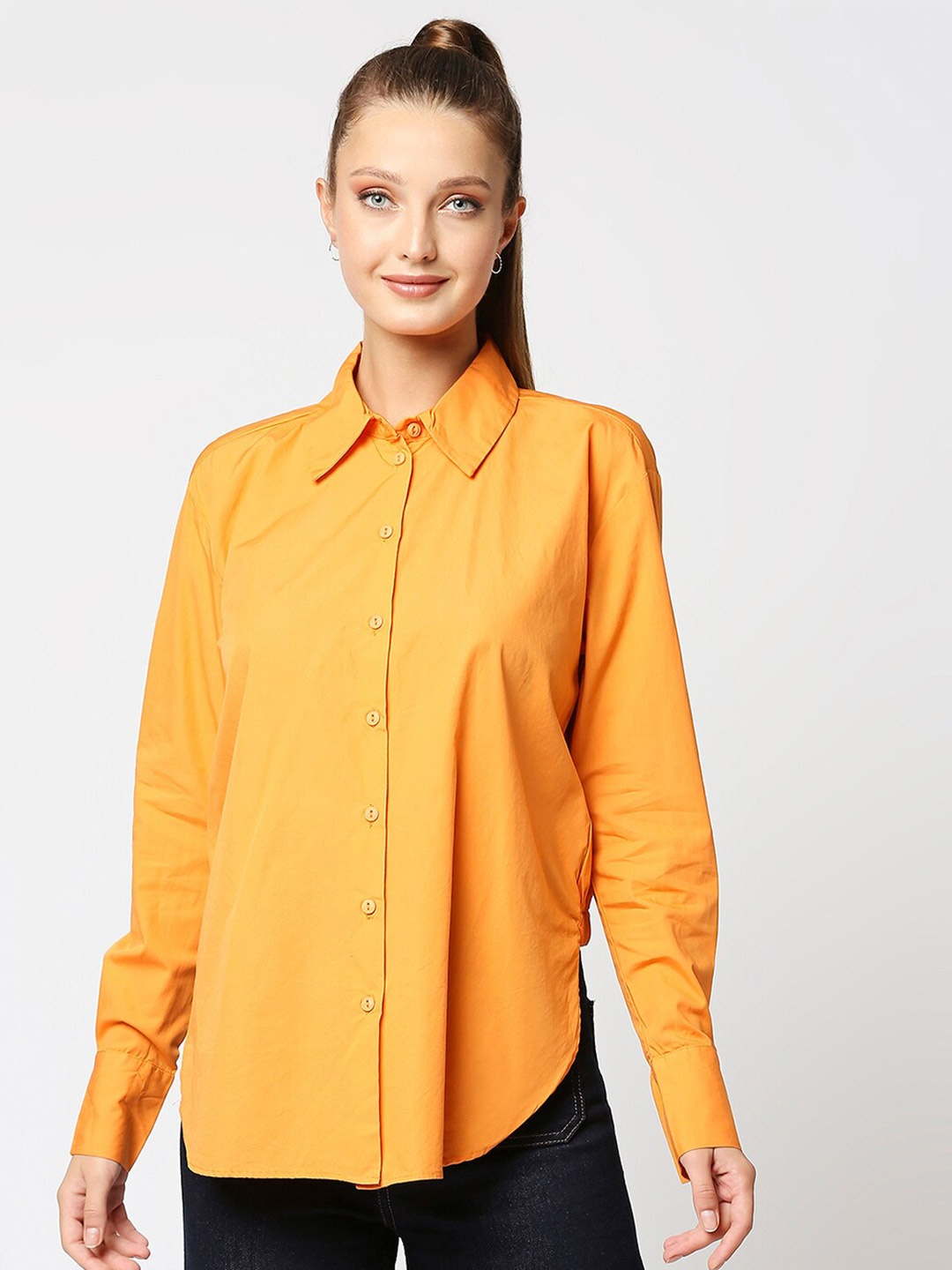 

Remanika Women Orange Comfort Casual Shirt