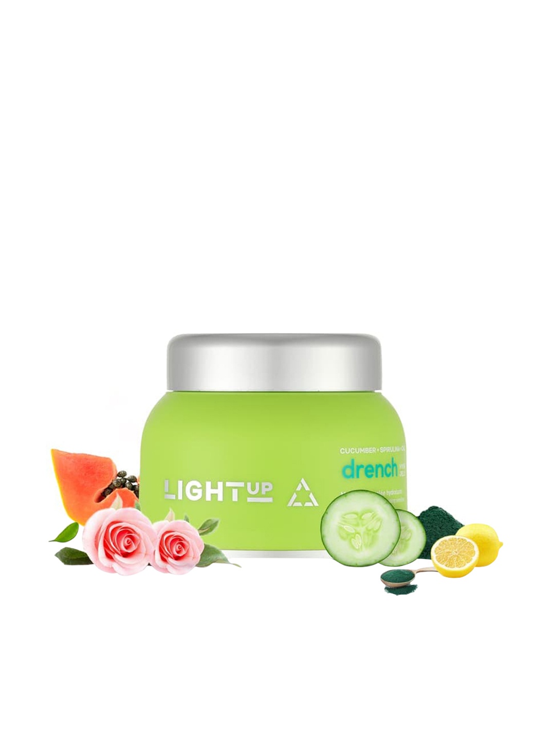 

LIGHT UP Drench Hydrating Jelly Mask with Cucumber & Papaya - 100 ml, Green